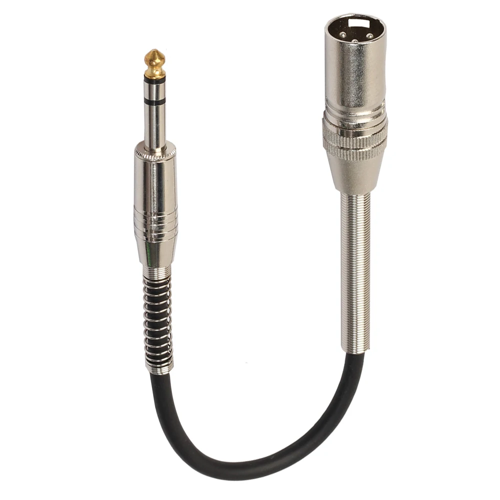 Bochara 30cm 6.5mm Stereo Jack Male to XLR Male Converter Audio Cable Shielded For Microphone Mixer