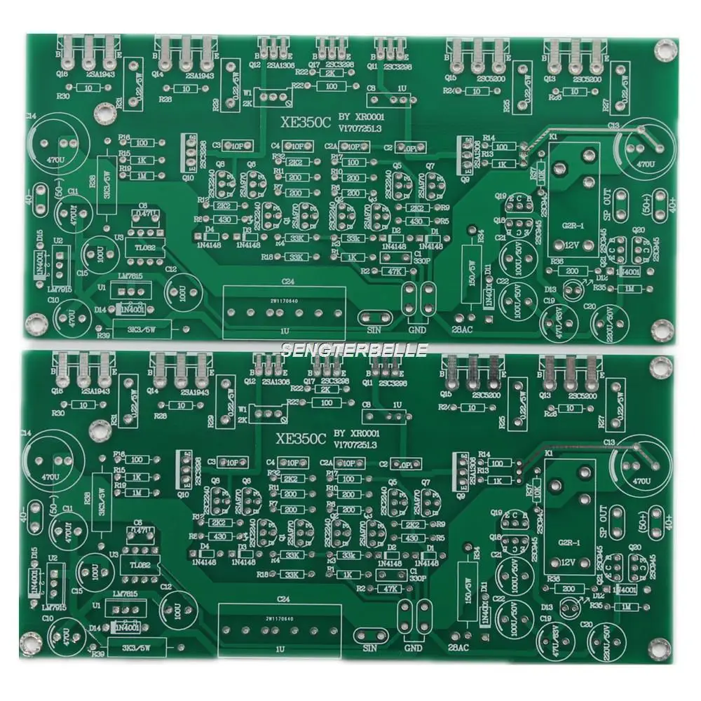 One Pair XE350 Power Amplifier Board PCB Base On Accuphase Amp Circuit 80W+80W