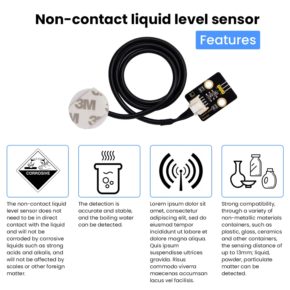 Keyestudio  XKC-Y25-V Non Contact Liquid Level Sensor Module Detector Water  for Arduino DIY Projects