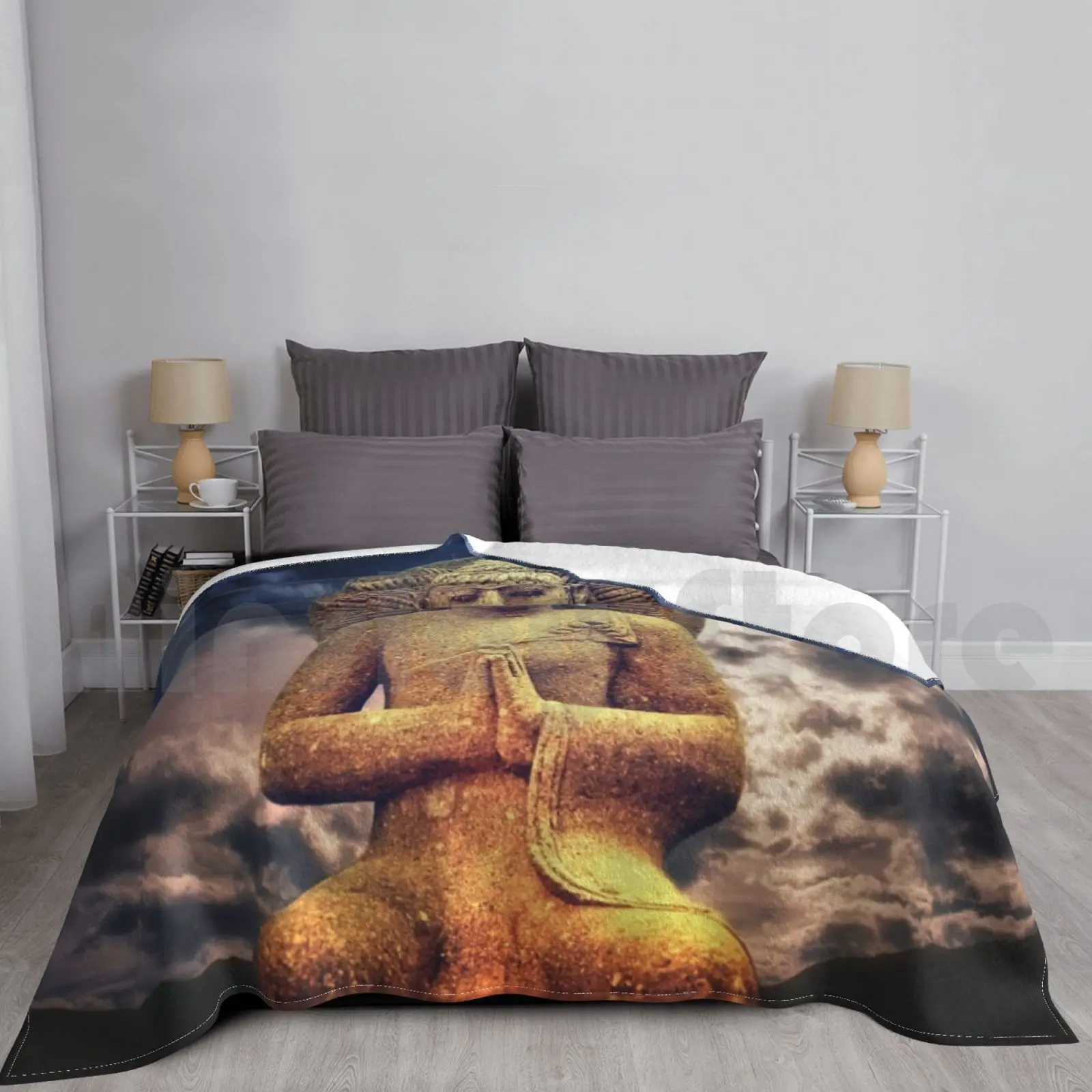 The Buddha Blanket For Sofa Bed Travel Buddha Buddhism Faith Divine Meditation Nature Purity Religion