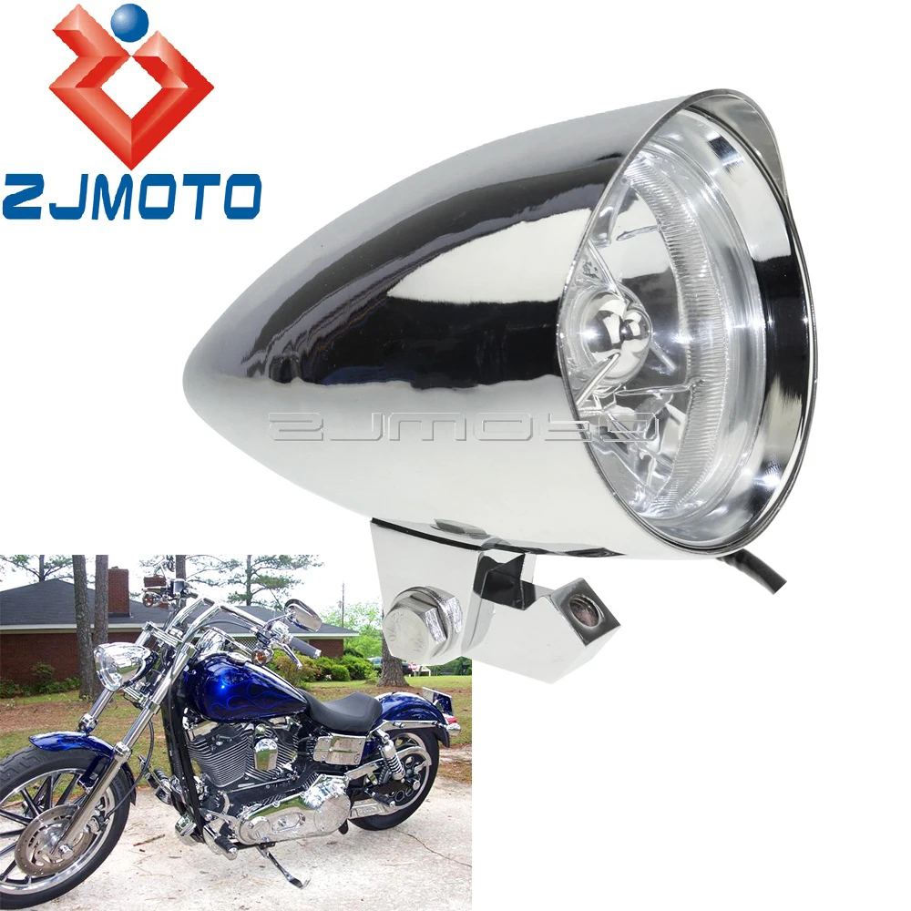 Universal Motorcycle Visor Bullet Style Headlamp 4-1/2\