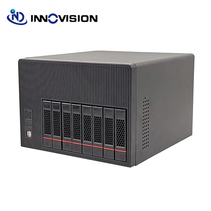 

New Factory Sale 8HDD Hot swap NAS Storage Chassis With Tooless HDD Trays MAX Support M-ATX Motherboard For Cloud Date Storage