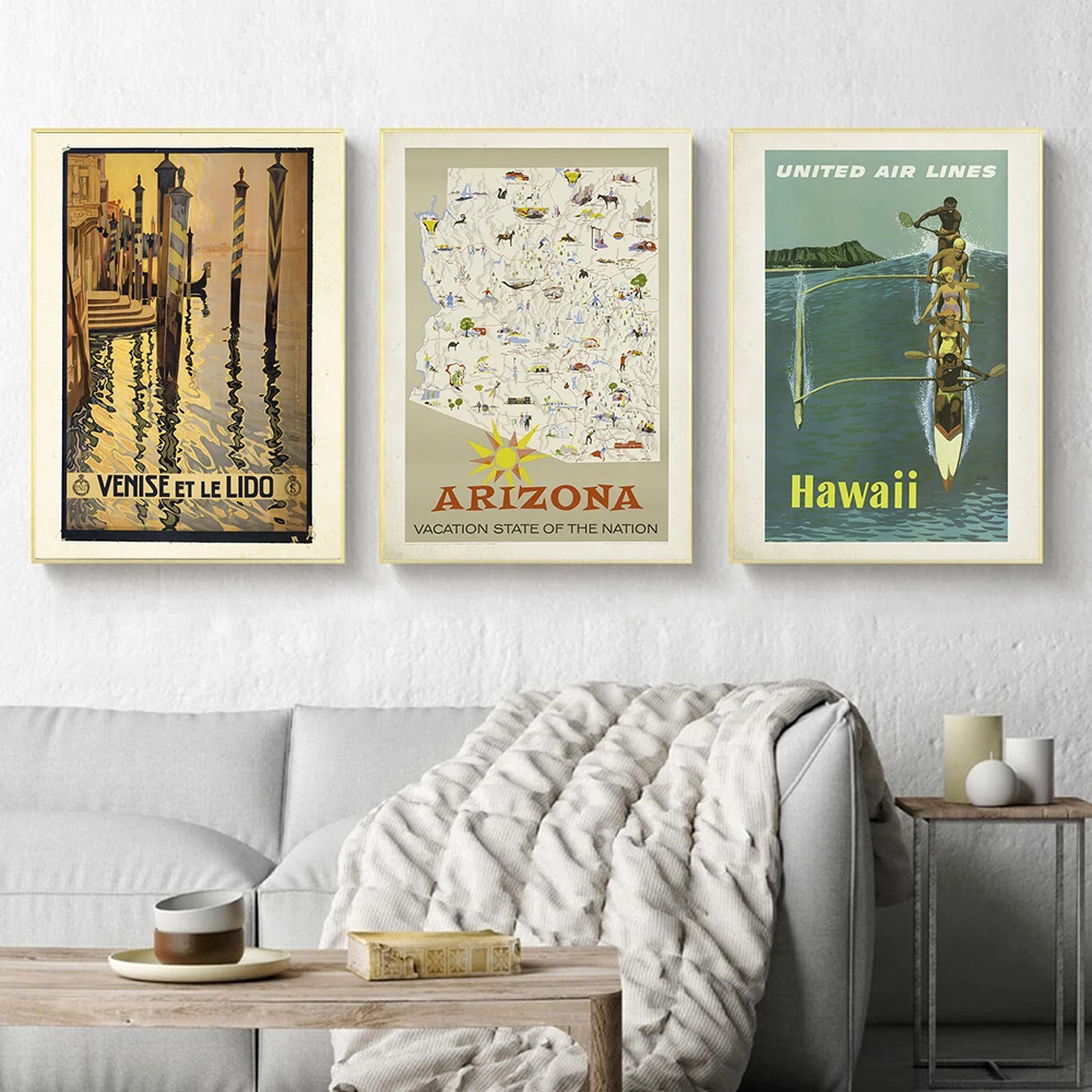 Israel California Poster Famous City Travel Canvas Painting Arizona Art Print Landscape Wall Picture for Living Room Home Decor