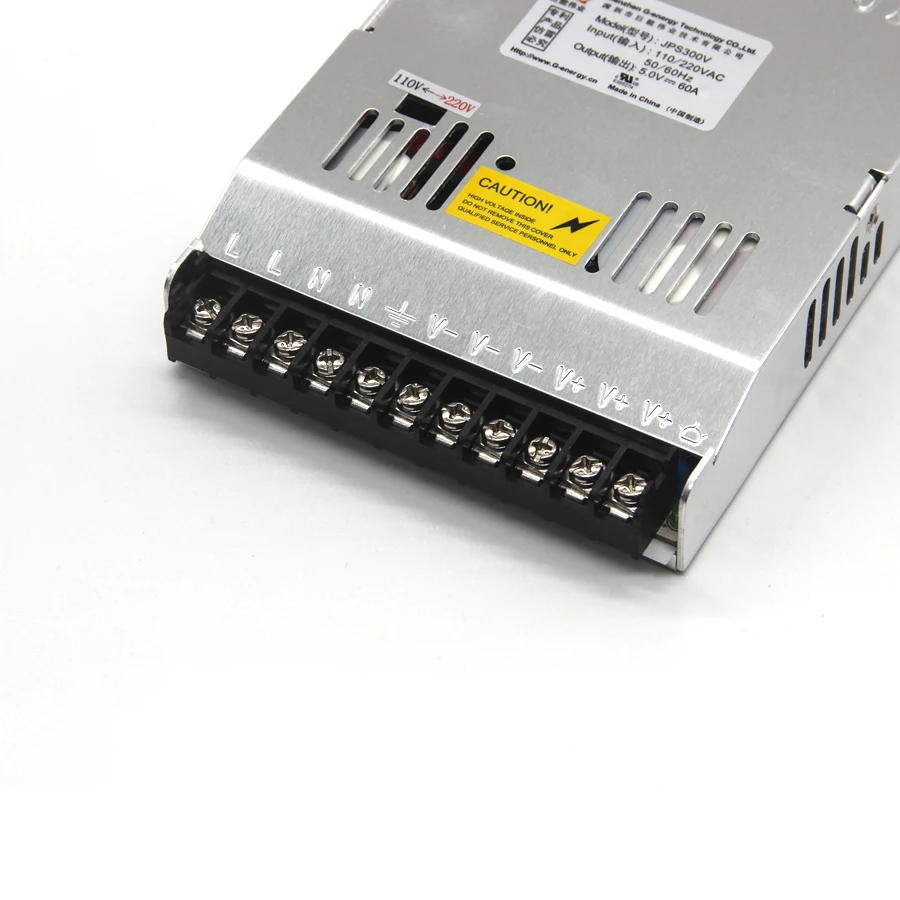 Special LED display power supply With Fan Ultra-thin 110/220VAC Input, 5V 60A 300W Output Switching Power Supply