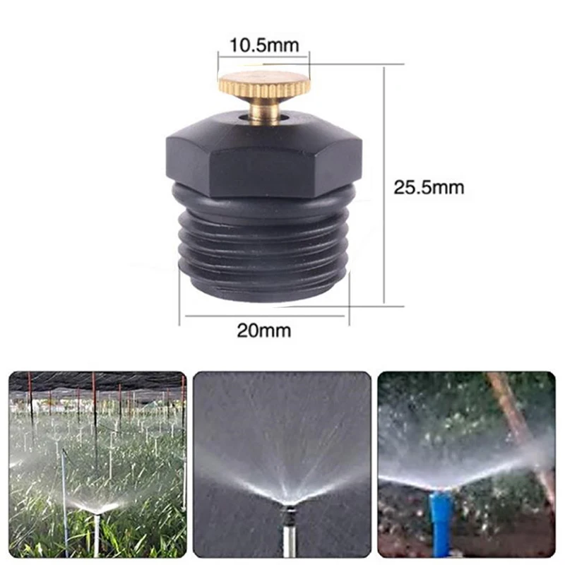 10pcs/Set 1/2 Inch DN15 Thread Garden Sprinklers Plastic Lawn Watering Sprinkler Head Irrigation Agriculture Sprayers Nozzles