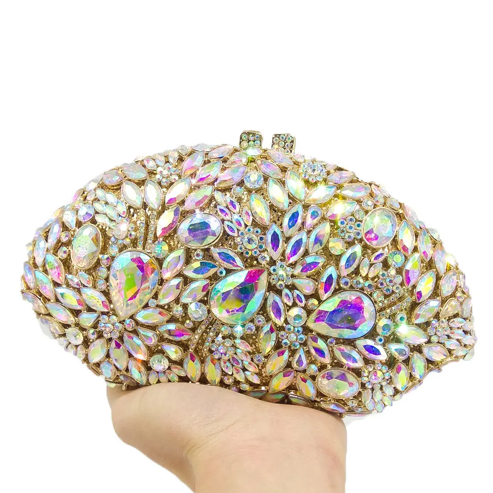 Fashion Diamond-studded Evening Bag Luxury Brand Handbags For Women 2021 High Quality Shell-shaped Rhinestone Handbag Mini Coin