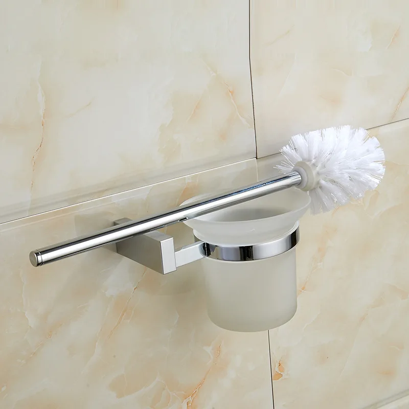 Vidric simple design silver copper bath full bathroom toilet brush holder bathroom toilet brush holder