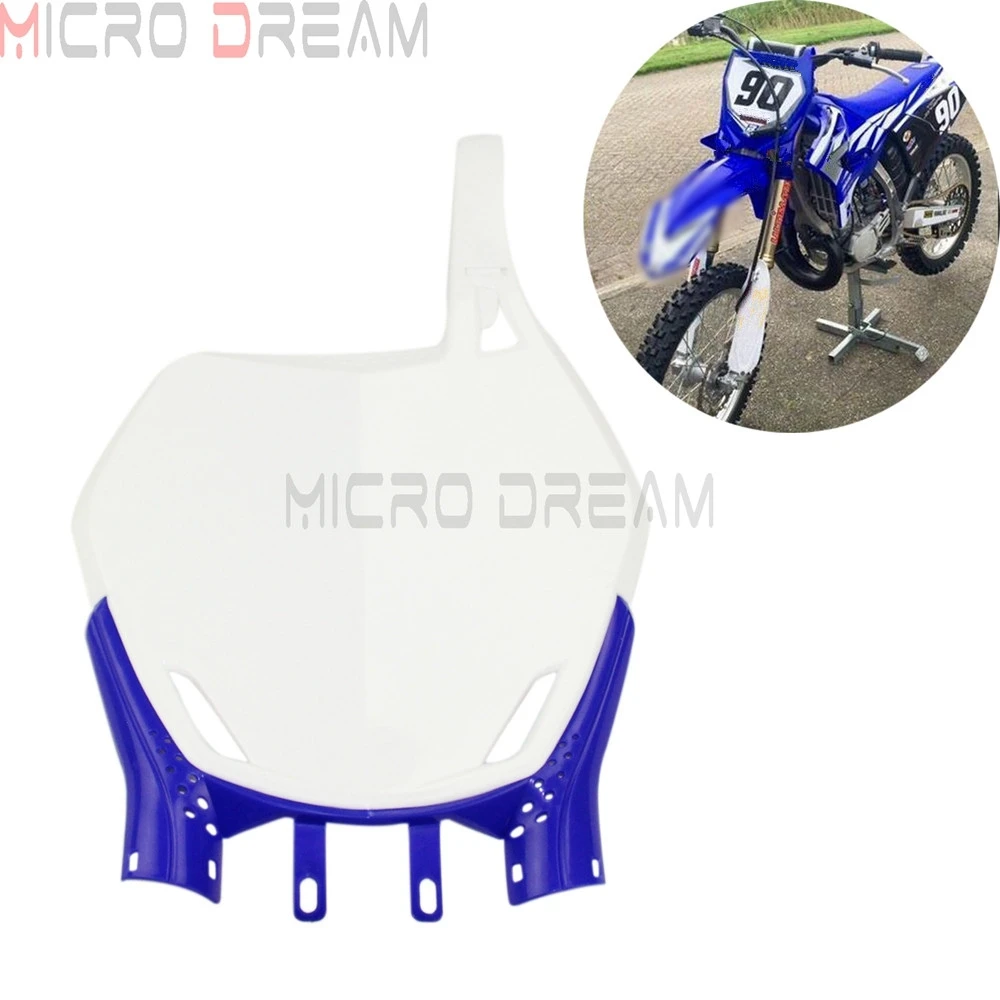 Universal Dirt Pit Bike Motocross Front Number Plate Holder For Yamaha WRF YZ TTR WR XT 85 125 150 230 250 350 426 450 Blue