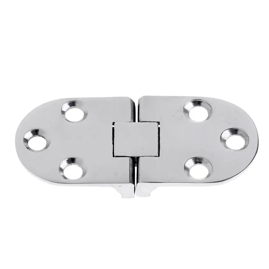 Durable Marine 316 Stainless Steel Flush Strap Hinge Door Hinge for Marine Fishing Boat Yacht RV Dinghy Home Desk Replacement