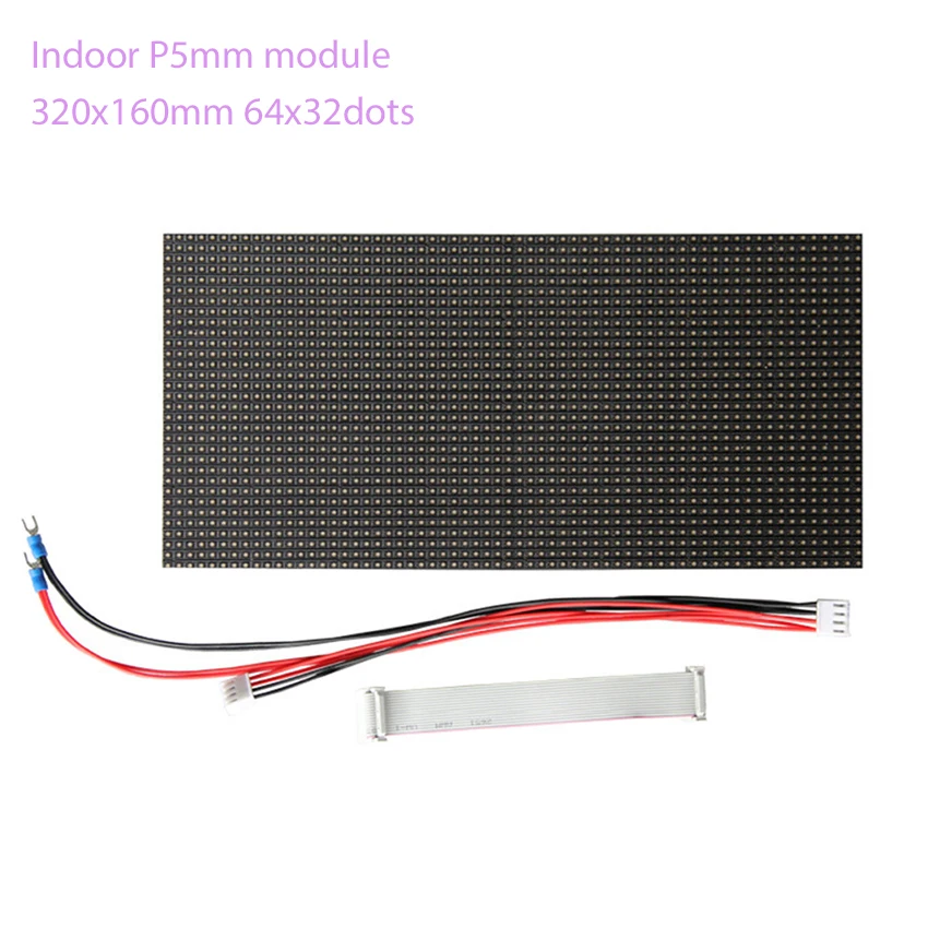 320*160mm P5 64*32pixels 1/16 Scan Indoor SMD3528 3in1 RGB Full Color LED Module For Indoor LED Display Screen