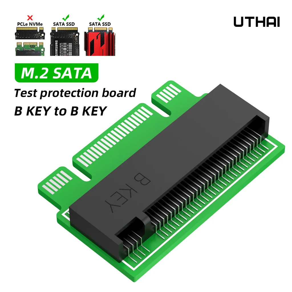 M.2 NVME SATA NGFF solid state SSD test extension protection hard drive adapter card male and female header B&M Key