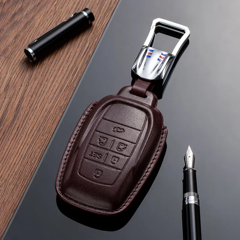 Genuine Leather Car Remote Key Case Cover For Toyota Alphard VELLFIRE PREVIA