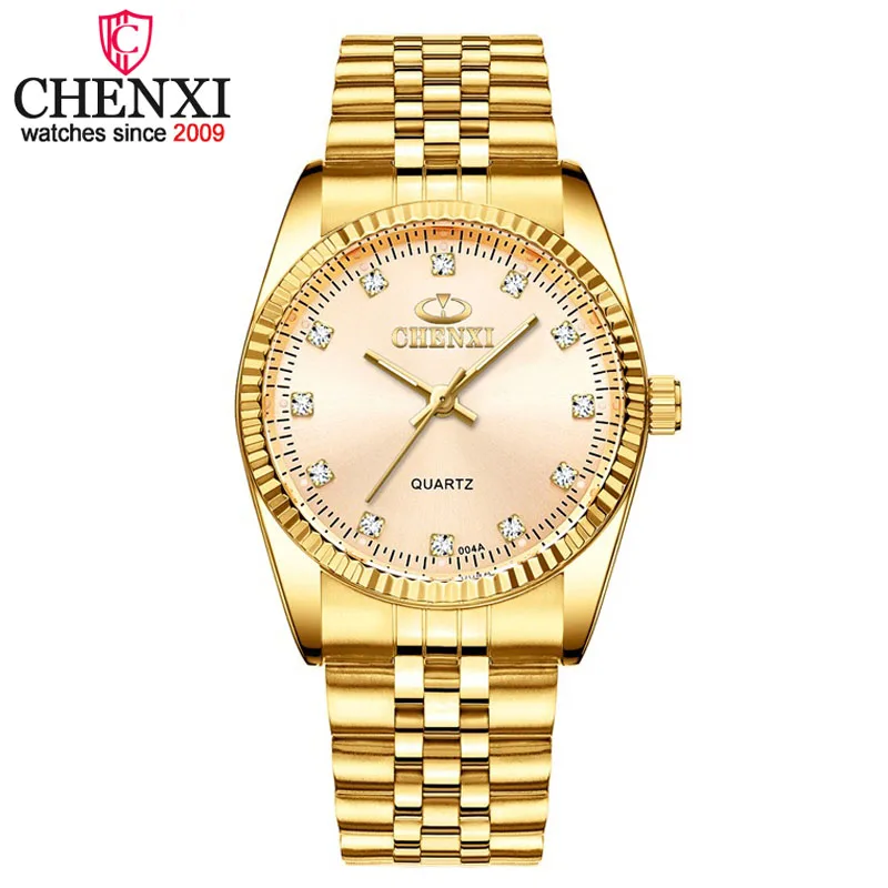 

Men Gold Watches Luxury Brand CHENXI Watch Stainless Steel Quartz Men's Wristwatches relogio masculino horloge man reloj hombre