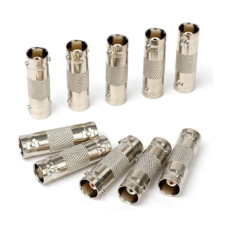 10 Pack BNC Female to Female Coupler Connector Adapter for CCTV Camera Video SDI/BNC Cable Joining Extension