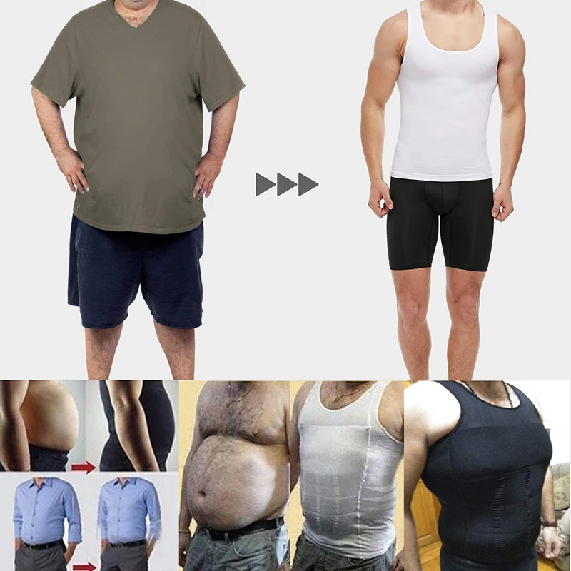 Moldeador de cuerpo para hombre, ropa interior modeladora de Control de vientre, entrenador de cintura, corrector de postura, chaleco adelgazante,