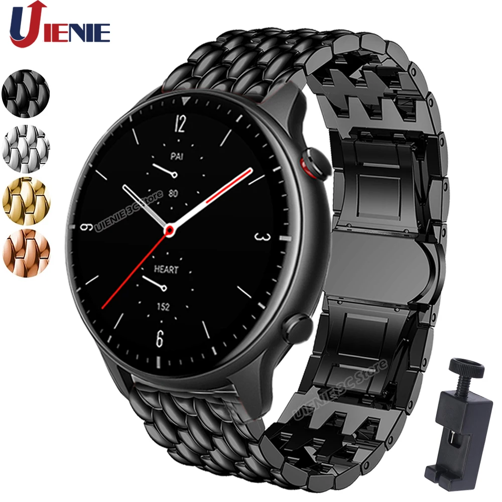 ل gtr 2 حزام الساعات ل شاومي Huami Amazfit Gtr 2/GTR 47 مللي متر/ستراتوس 3 2 سوار الفرقة سبيكة استبدال معصمه Correa