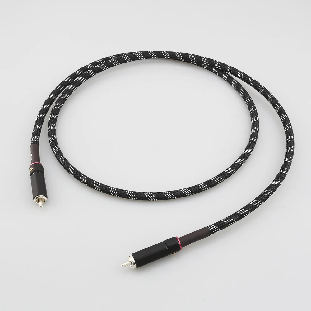 Cable coaxial profesional HD de cobre Chapado en plata, cable de Audio RCA a RCA con autobloqueo para DAC TV/0,2 M- 5M, 75 ohmios, 1 unidad