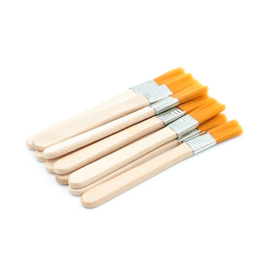 5pcs solder paste brush, BGA ball planting brush, computer keyboard dust removal, barbecue, painting brush with wooden handle