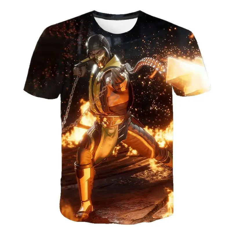 Sweatshirts Summer 3D Printed Mortal Kombat T-Shirt Camisas Streetwear Men Women Boy Girl Child Kids Casual Short Sleeve Top Tee