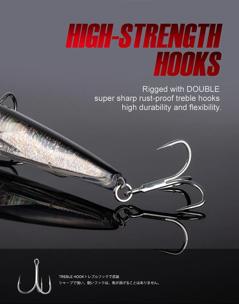Noeby 180 mm, 90 g Trolling-Minnow-Angelköder, schwimmender Wobbler, Big Game, künstlicher harter Köder für Sea GT Thunfisch-Angelköder – Detail 12
