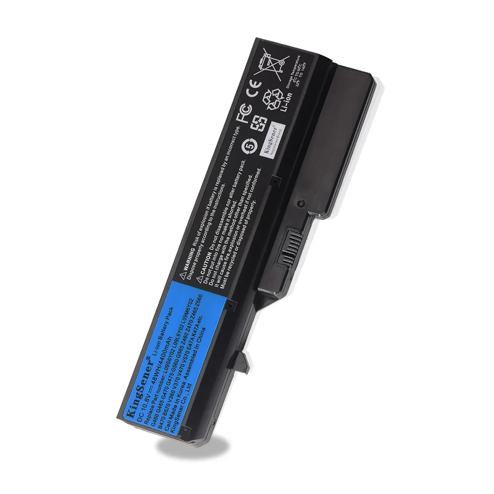 KingSener nowy L09S6Y02 bateria do laptopa Lenovo IdeaPad G460 G470 G570 G560 V360 V370 V470 Z460 Z465 B470 B570 L09L6Y02 4400mAh — zdjęcie 2