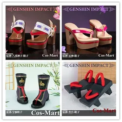 Cos-Mart Game Genshin Impact Yae Miko/Raiden Shogun/ Yoimiya/Sayu Shoes Cosplay Universal Combat High Heels Role Play Used