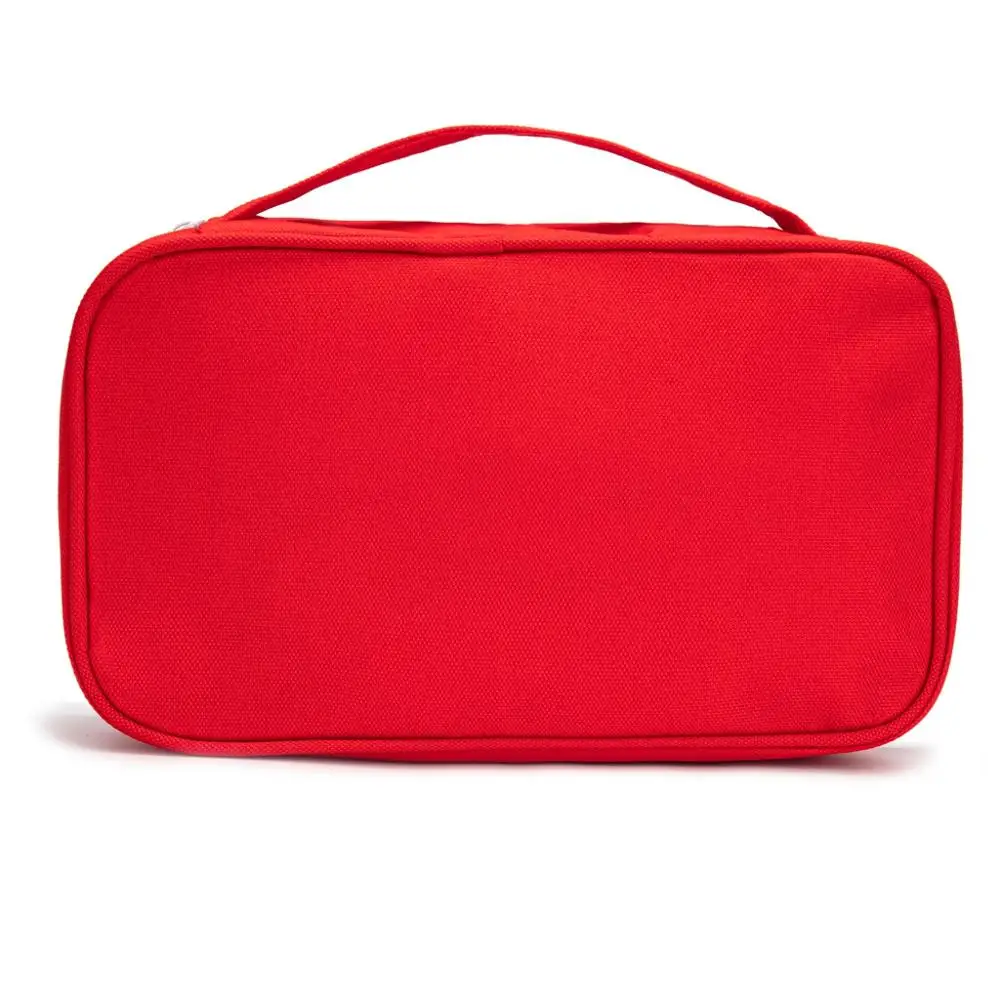 Red First Aid Bag Empty Travel Rescue Bag Empty Pouch First Responder Storage Compact Survival Medicine Bag