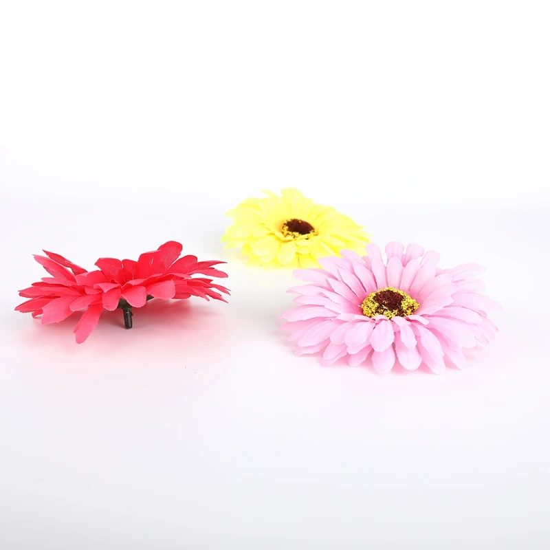 10 sztuk 10cm sztuczne Gerbera Scrapbooking ozdoby świąteczne do akcesoria domowe ślubne dekoracje kwiatowe ściany sztuczne