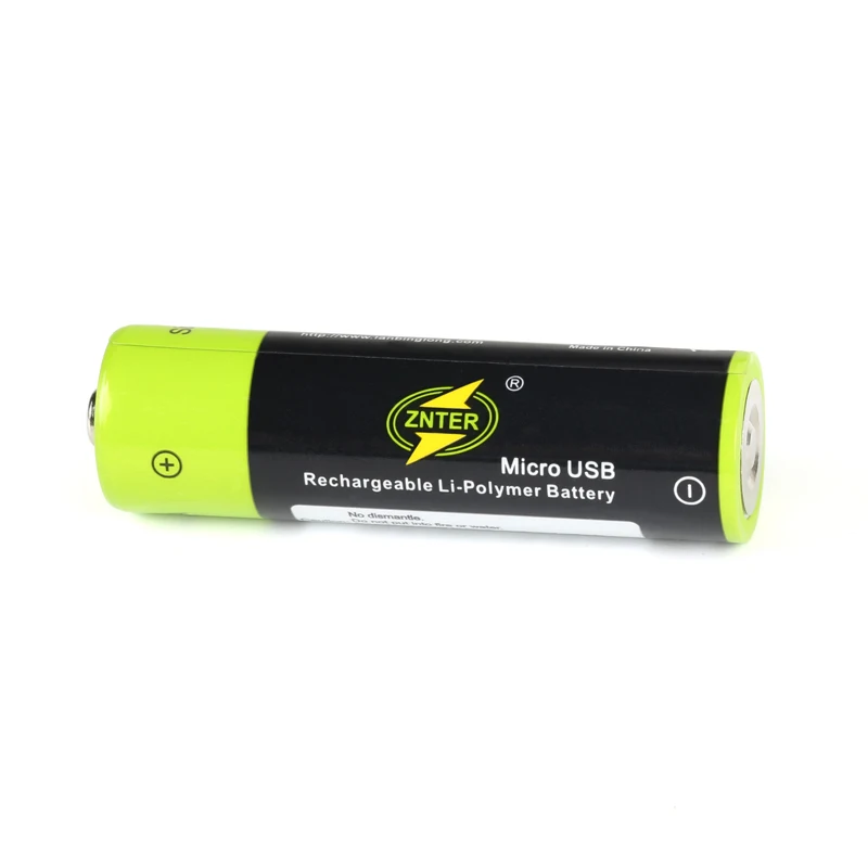 ZNTER 4pcs USB Rechargeable Battery Universal AA 1.5V 1700mAh Lithium Polymer Batteries Charged by Micro USB Cable