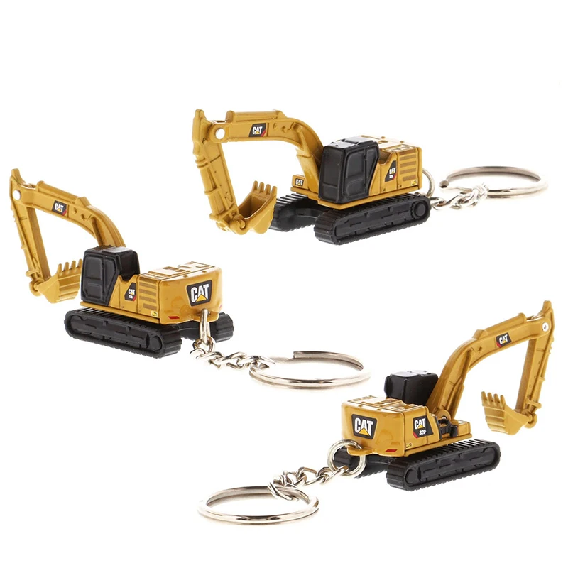 Diecast  CAT 320 Engineering Vehicle Keychain Pendant Alloy Excavator Small Gift Decoration Souvenir Excavator Model Toy GIFTS