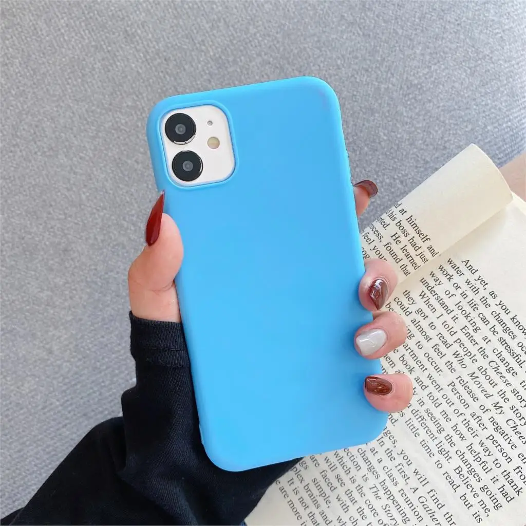 Candy Farbe Silikon Telefon Fall Für iphone 13 14 Pro Max Funda Für iphone 11 12 Pro max 13 mini 14 Plus Matte Zurück Abdeckung Coque – Detail 17