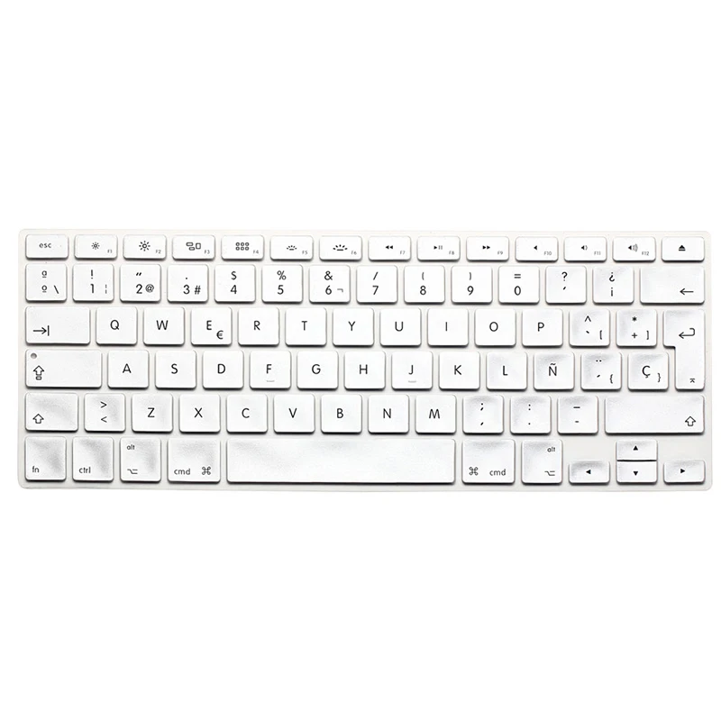 Imagem -02 - Hrh-silicone Keyboard Cover para Macbook Air Pro Spanish Esp Retina 13 15 17 eu Versio Wholesale 100 Pcs