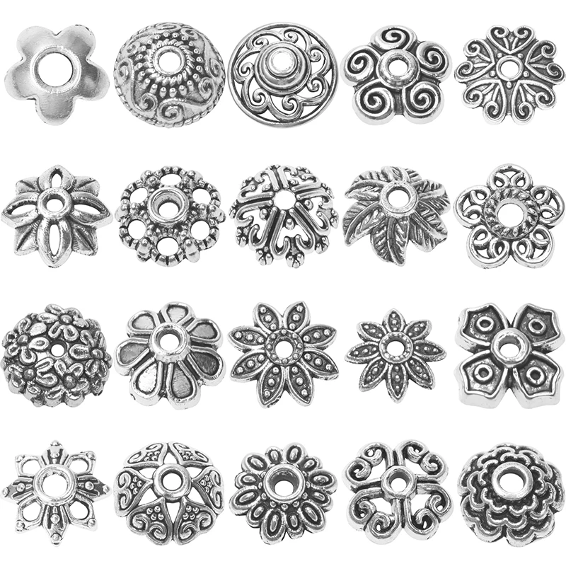 100 sztuk materiał na wisiorki koralik Cap Charms do tworzenia biżuterii wisiorek DIY akcesoria podstawa kwiatowa artykuły hurtowe dla biznesu