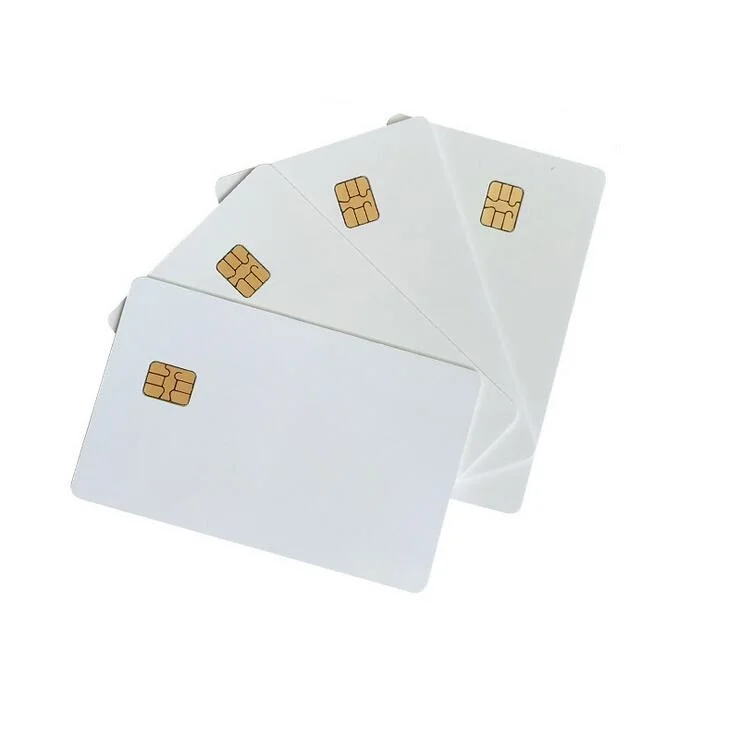 10 sztuk biały kontakt SLE4442 Chip inteligentny IC pusta karta pcv z chipem SLE4442 pusta karta inteligentna kontakt karta elektroniczna bezpieczeństwo kontakt RFID