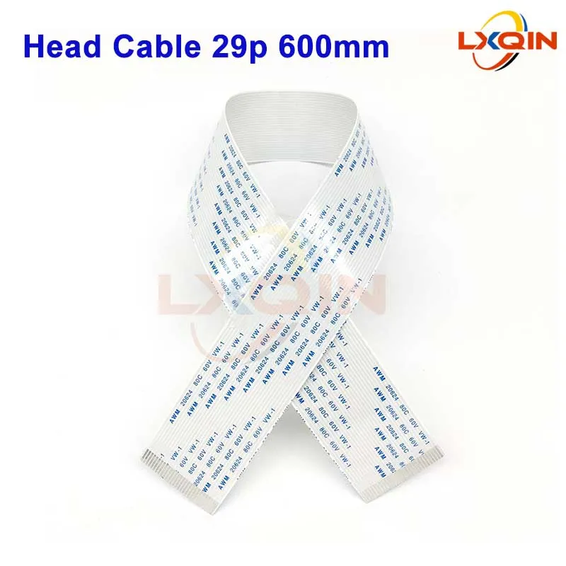 

LXQIN 10pcs 29pins 600mm head cable for XP600 TX800 printhead FFC flat data cable for solvent UV flatbed printer 29p 29pins