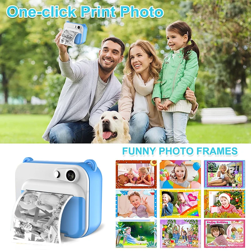 Children\'s Camera With Print Kids Instant Print Camera Digital Photo Camera Girl\'s Child Camera Video Boy\'s Birthday Gift