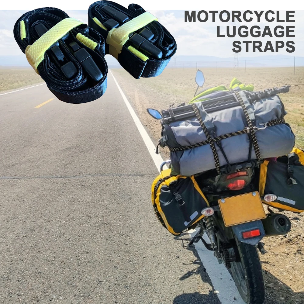 2 Stuks Nylon Motorfiets Bagage Strap Quick Release Riem Cross-Country Motorrijden Apparatuur Universele Elastische Koord