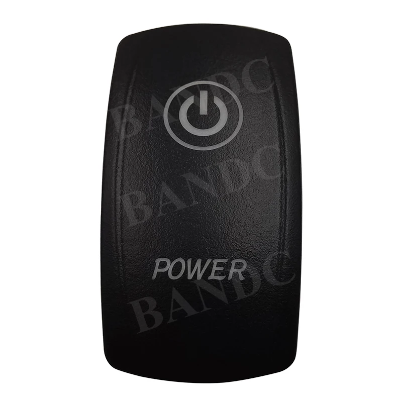 Cover Cap Only! Car Boat Dash POWER Pattern Laser Etched Rocker Switch Backlit Cover Cap ,Auto Accessories, Waterproof