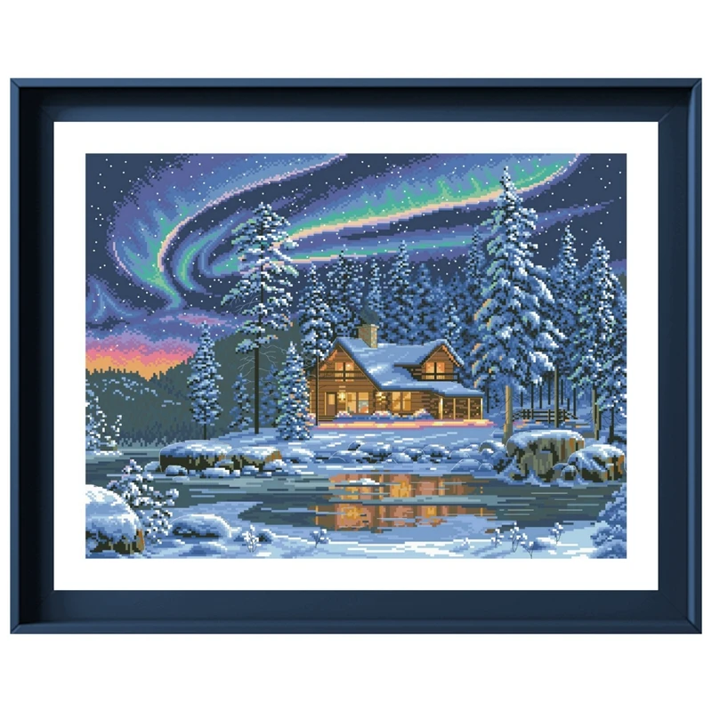 

Наборы для вышивки крестом «Аврора», «Зимний снежный узор», 18CT, 14CT, 11CT, Вышивка на холсте, рукоделие своими руками