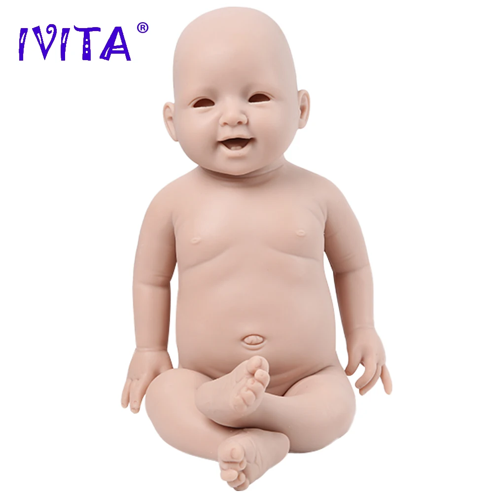 IVITA WG1508 51cm(20inch) 4000g Full Body Soft Silicone Reborn Baby Doll Unpainted Unfinished Soft Dolls DIY Blank Toys Kit Gift