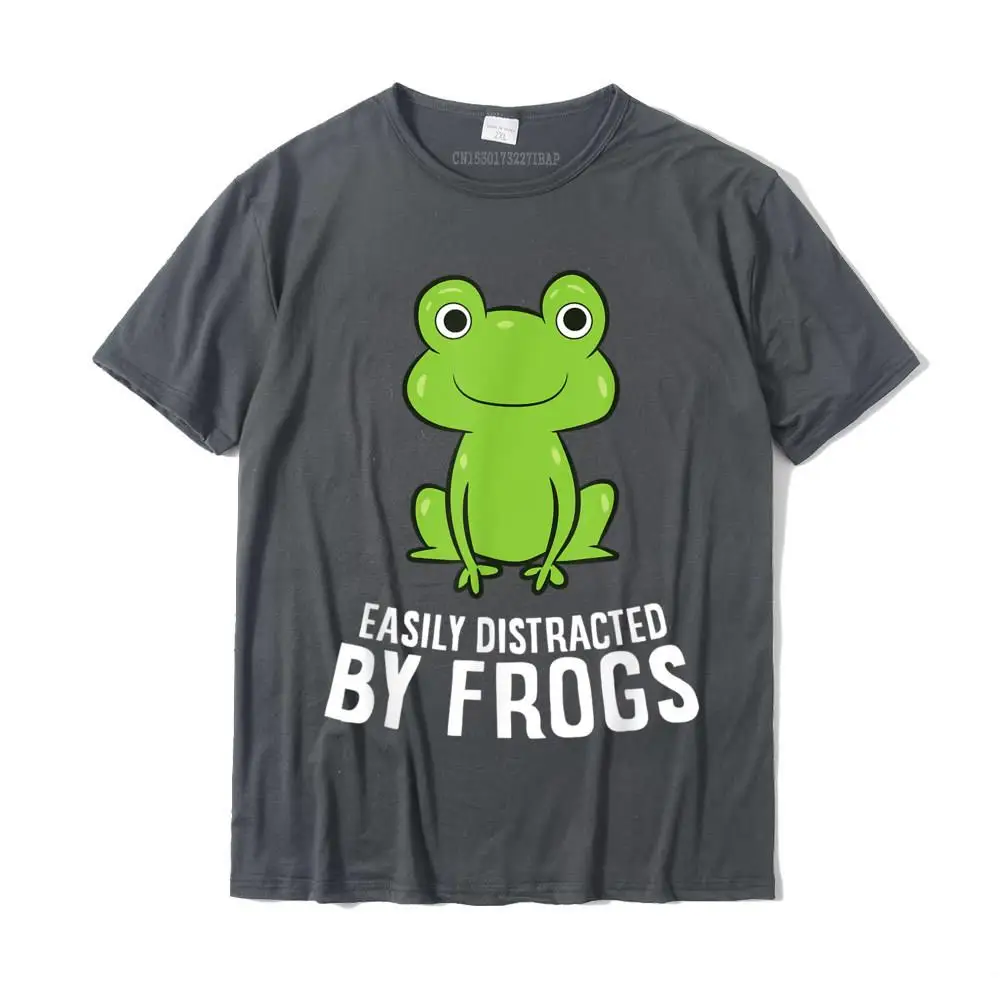 Frog Spirit Animal Easily Distracted By Frogs T-Shirt Camisas Hombre Latest Men Top T-Shirts Cotton Tops Shirt Printed