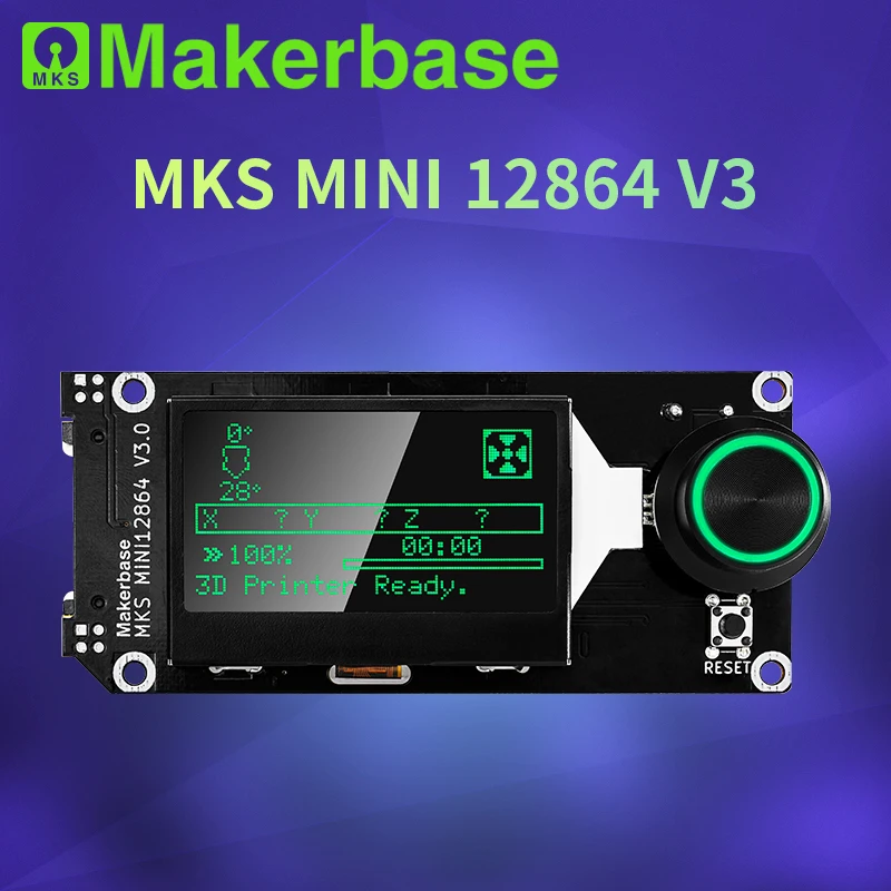 Makerbase MKS MINI12864 V3 вставка SD-карты боковой ЖК-дисплей смарт-экран Запчасти для 3D-принтера MKS SKR VORON mini 12864