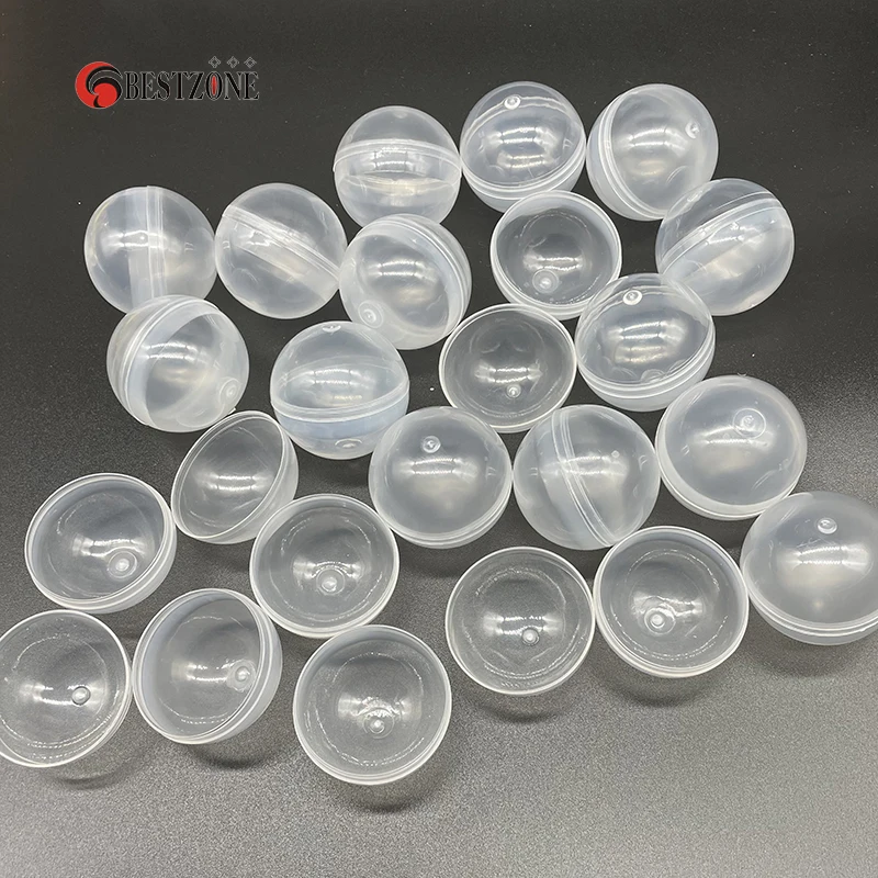 

20/50/100Pcs Diameter 50mm Plastic All PP Toy Capsules Surprise Ball Transparent Container Box Kid Easy Open For Vending Machine