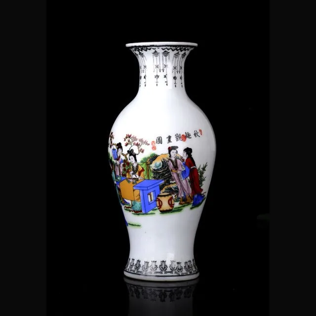 

Jingdezhen ceramic vase flower arrangement new Chinese home living room accessories TV cabinet ornaments