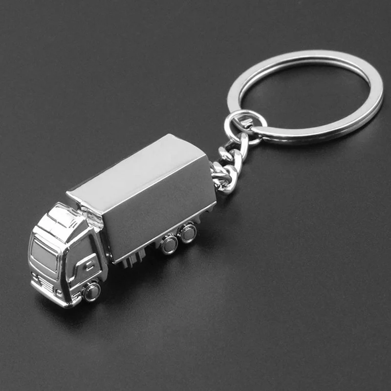 Men's New Metal Truck Keychain Gadgets For Men Lorry Vans Key Chain On Bag Male Car Trinket Jewelry Party Boyfriend Gift