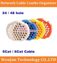 New 24 / 48 Hole Network Combs Cable Category 5 / 6 Cable Arrangement tidy Tool Organizer Tool Finishing Wire for Computer room