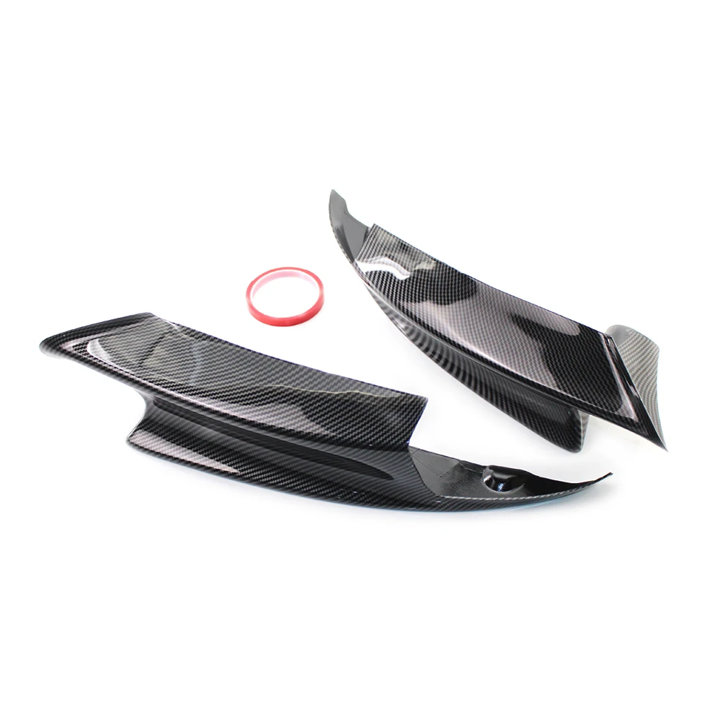 2Pcs Car Carbon Fiber Style Front Bumper Splitters Lip Spoiler ABS Trims For BMW E92 M3 3Series 2008 2009 2010 2011 2012 2013