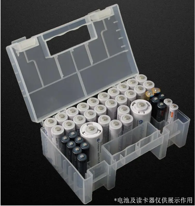 

AA AAA 9V Battery Holder Storage Box Case Organizer For 20xAA 14xAAA 2xC Size 2x9V Batteries Plastic Cover