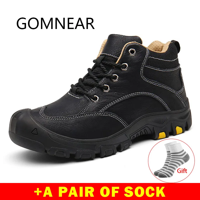 

GOMNEAR 2020 Winter Men's Sneakers Breathable Hiking Shoes Mountain Outdoor Shoes Climbing Tourism Hunting Shoes Sports Man