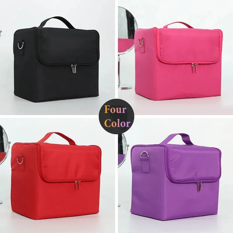 Imagem -04 - Grande Capacidade Bolsa de Cosméticos Feminino Case de Maquiagem Multi-camada Manicure Cabeleireiro Mala de Viagem Ferramenta de Armazenamento Organizador